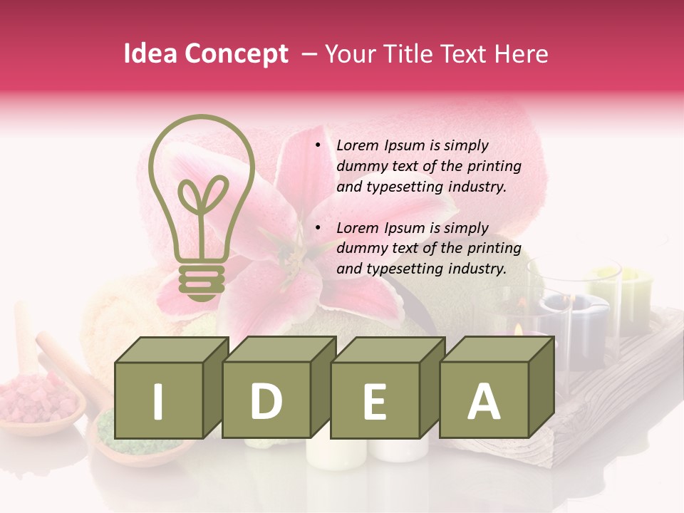 Towel Spa Tradition PowerPoint Template