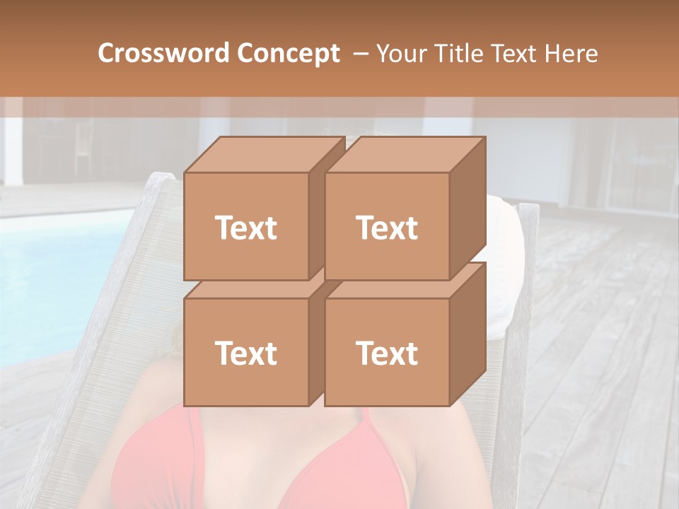 Long Chair Eyes Shut Longchair PowerPoint Template
