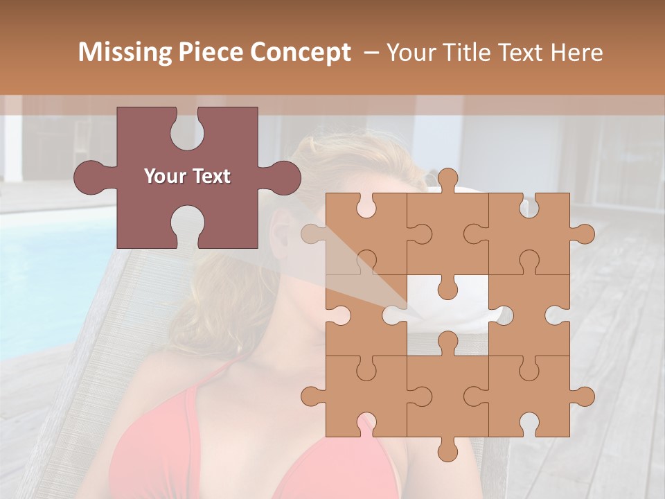 Long Chair Eyes Shut Longchair PowerPoint Template