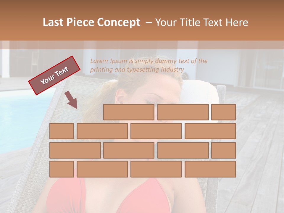 Long Chair Eyes Shut Longchair PowerPoint Template