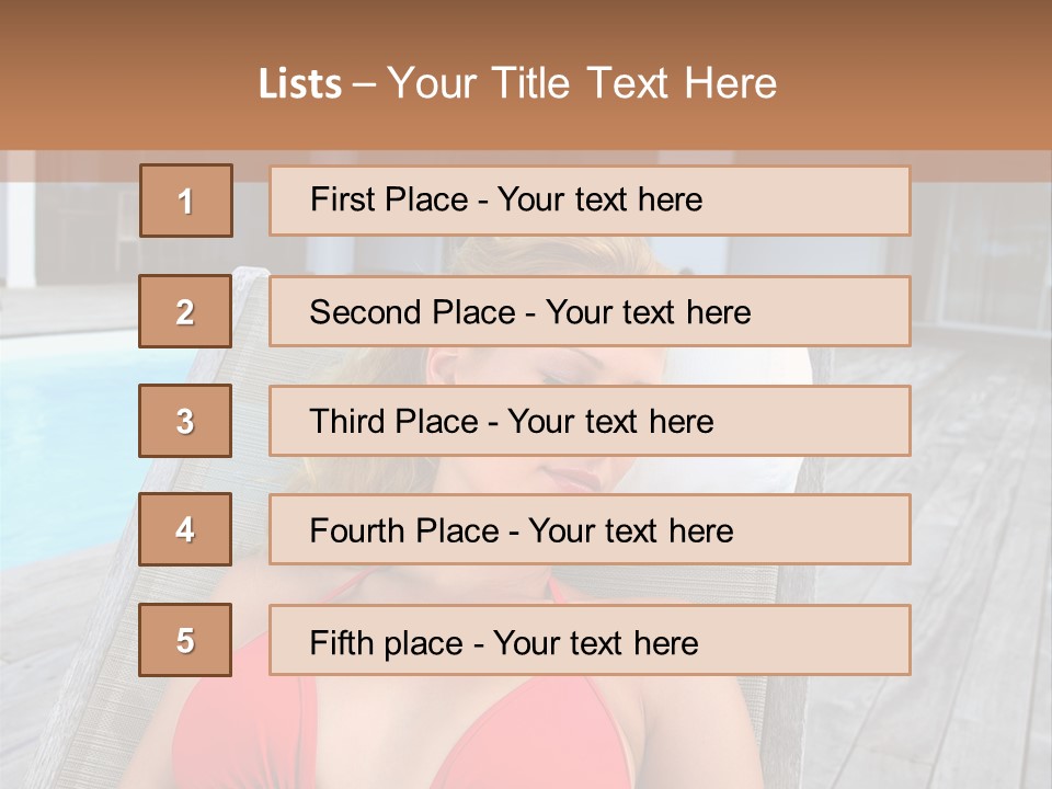 Long Chair Eyes Shut Longchair PowerPoint Template