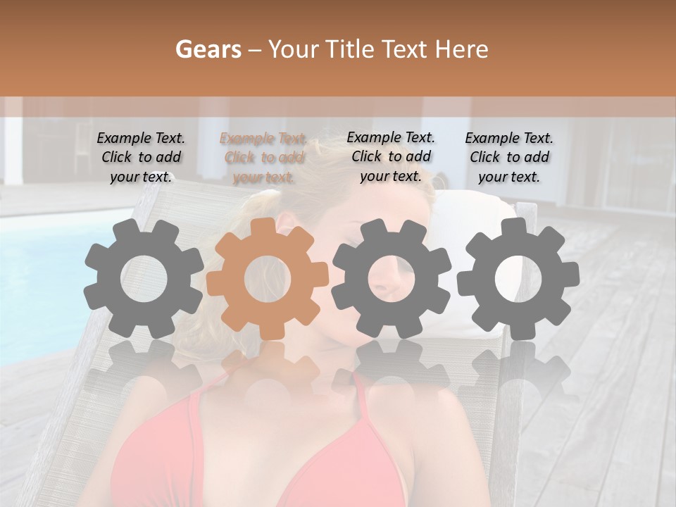 Long Chair Eyes Shut Longchair PowerPoint Template