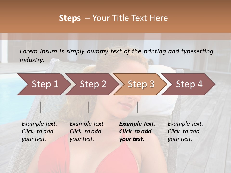 Long Chair Eyes Shut Longchair PowerPoint Template