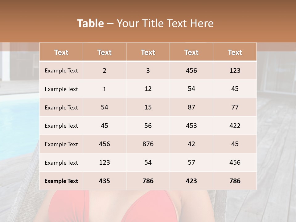 Long Chair Eyes Shut Longchair PowerPoint Template