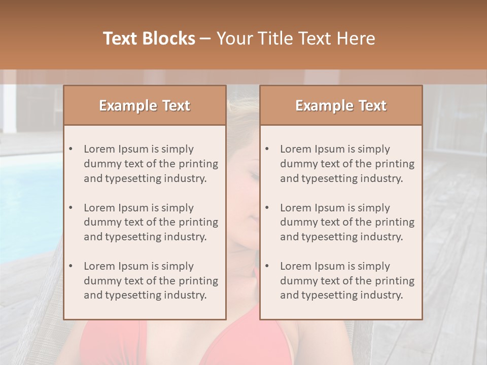 Long Chair Eyes Shut Longchair PowerPoint Template