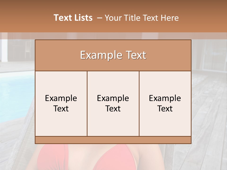 Long Chair Eyes Shut Longchair PowerPoint Template
