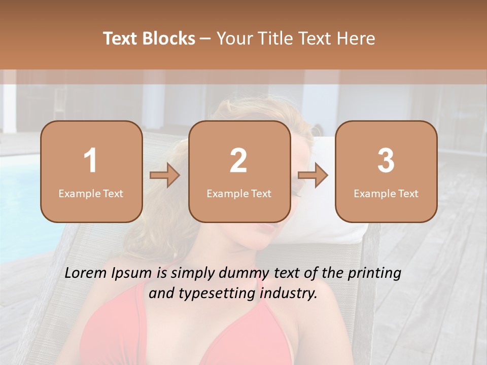 Long Chair Eyes Shut Longchair PowerPoint Template