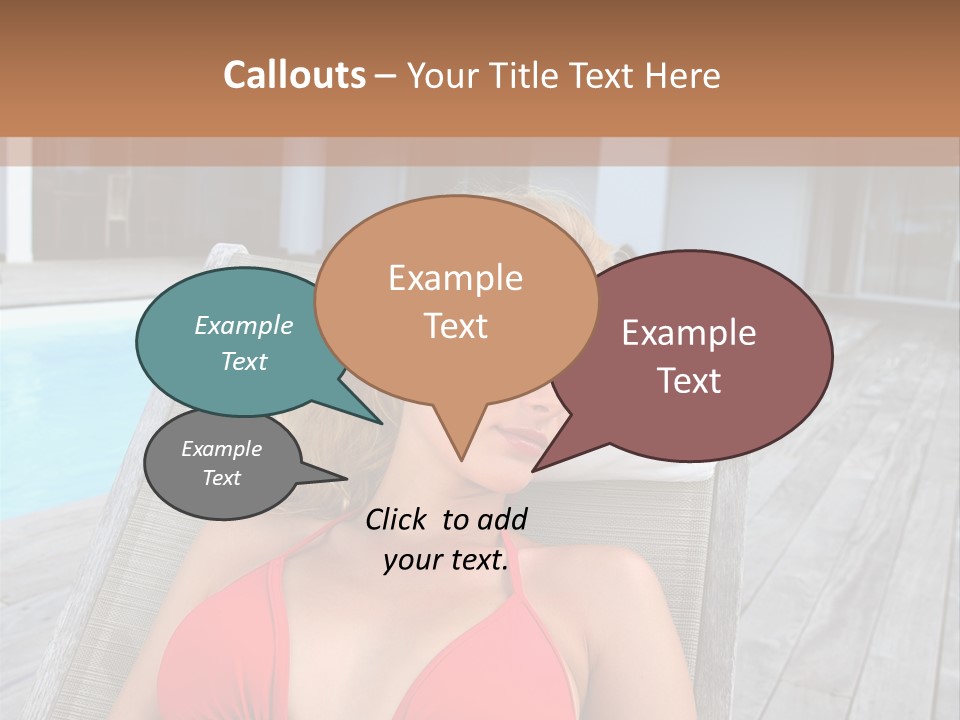 Long Chair Eyes Shut Longchair PowerPoint Template