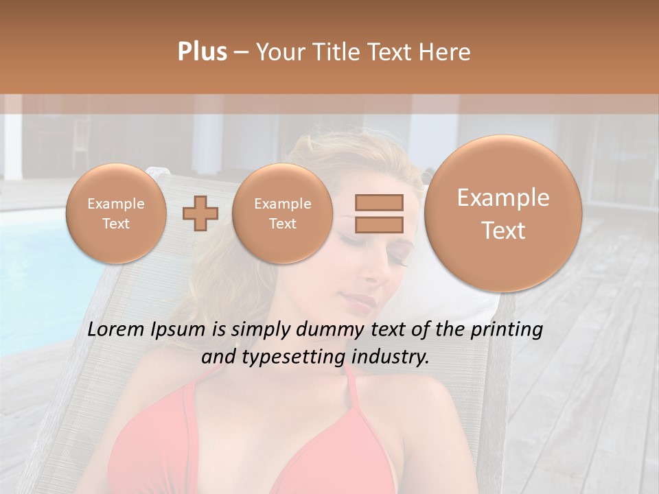 Long Chair Eyes Shut Longchair PowerPoint Template