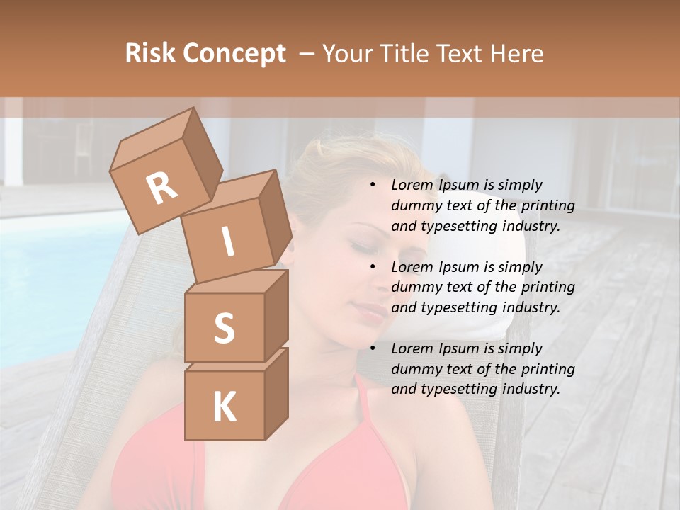 Long Chair Eyes Shut Longchair PowerPoint Template