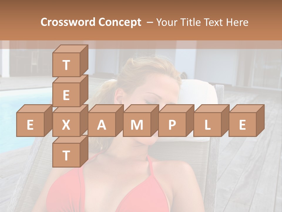 Long Chair Eyes Shut Longchair PowerPoint Template