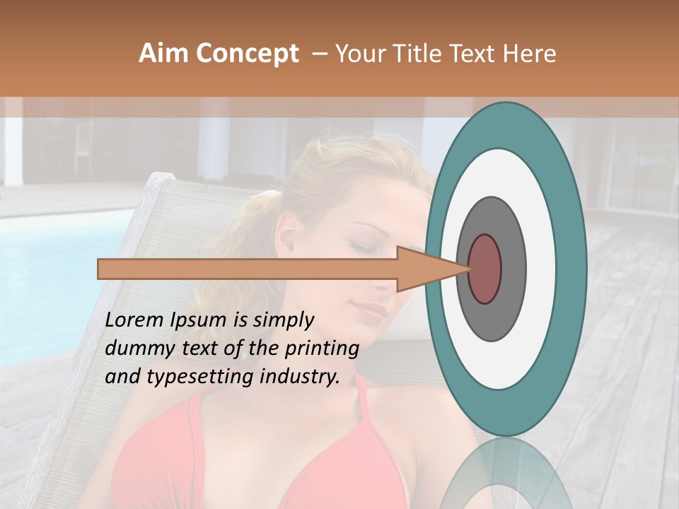 Long Chair Eyes Shut Longchair PowerPoint Template