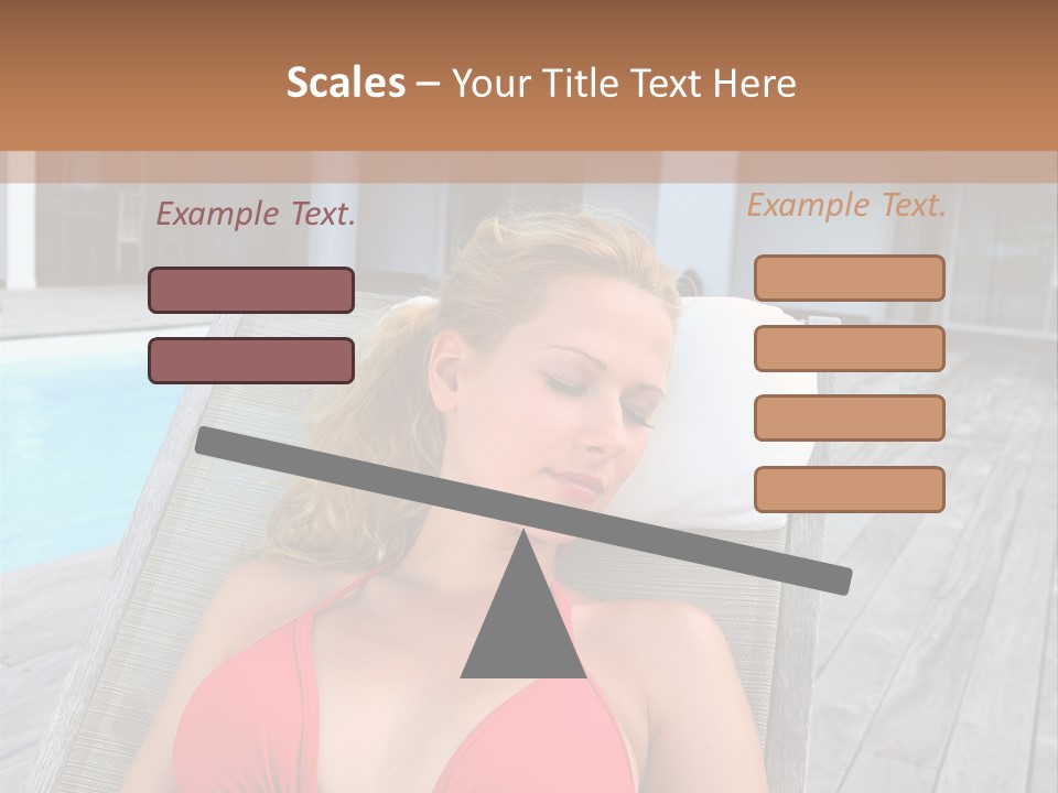 Long Chair Eyes Shut Longchair PowerPoint Template