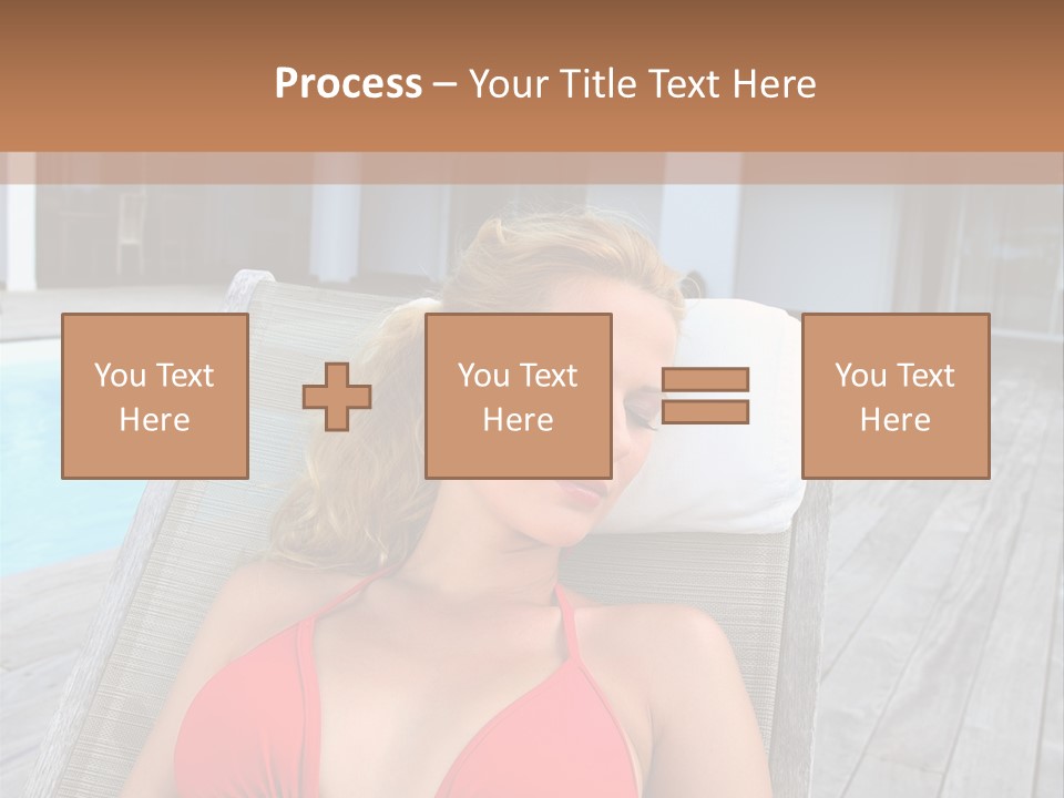 Long Chair Eyes Shut Longchair PowerPoint Template