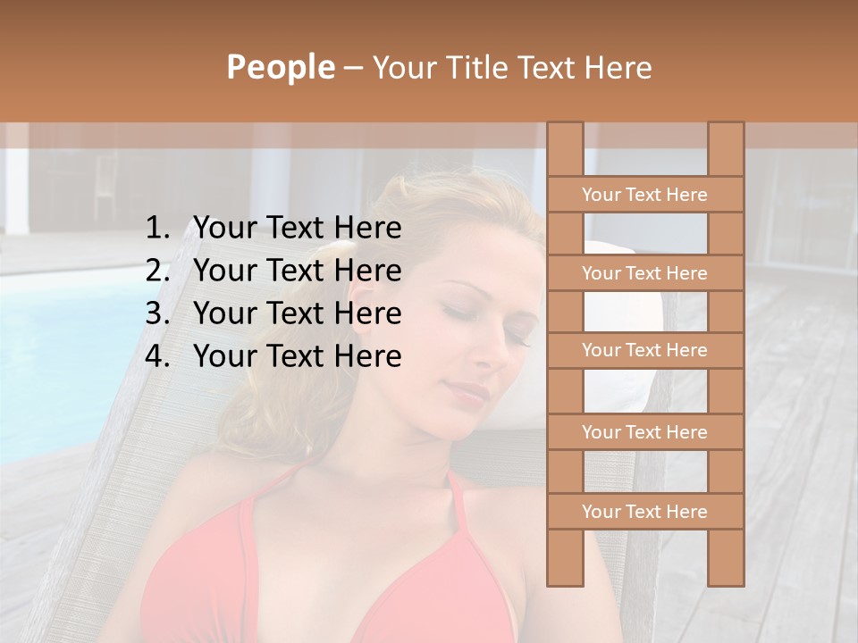 Long Chair Eyes Shut Longchair PowerPoint Template