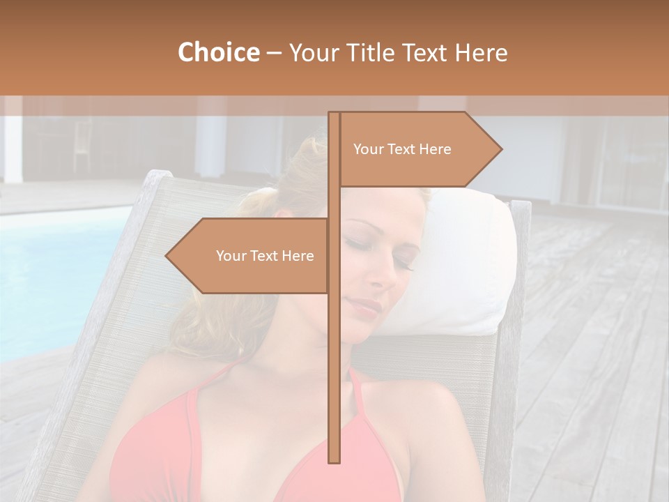 Long Chair Eyes Shut Longchair PowerPoint Template