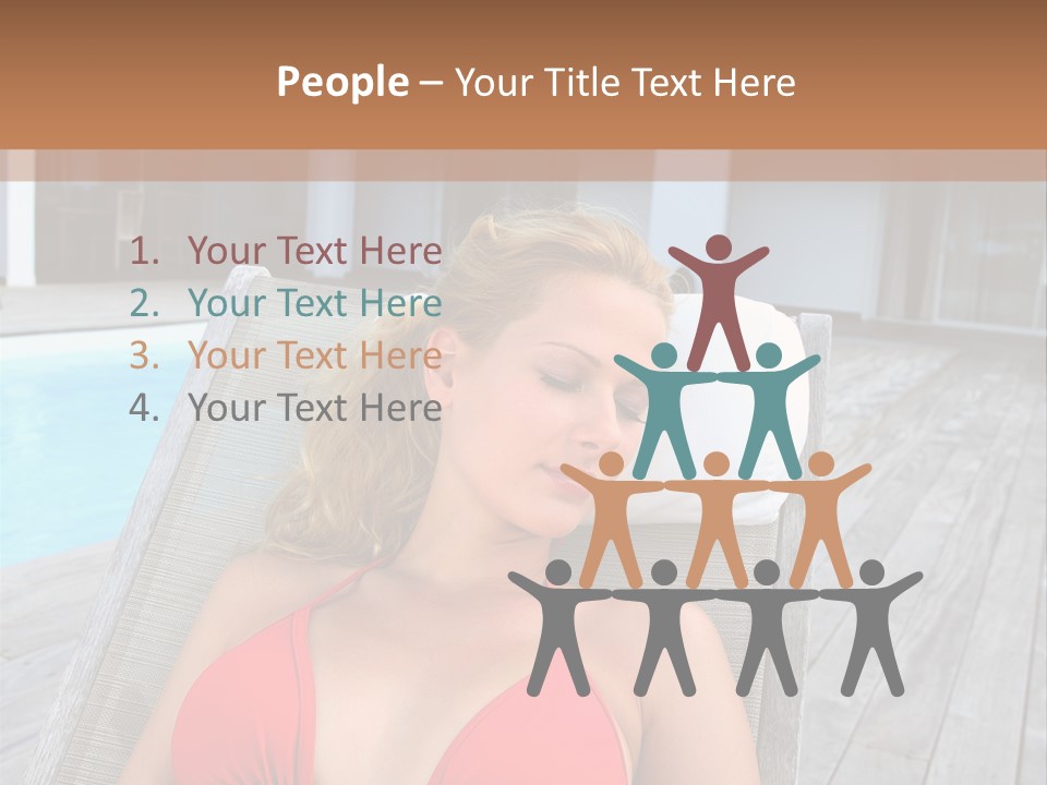 Long Chair Eyes Shut Longchair PowerPoint Template