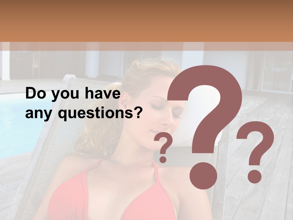 Long Chair Eyes Shut Longchair PowerPoint Template