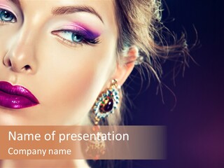 Cute Lip Face PowerPoint Template