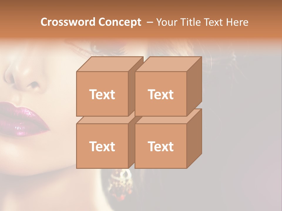 Cute Lip Face PowerPoint Template