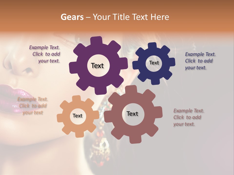 Cute Lip Face PowerPoint Template