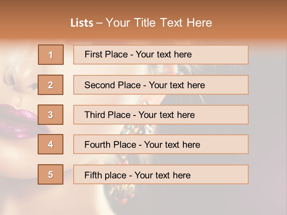 Cute Lip Face PowerPoint Template
