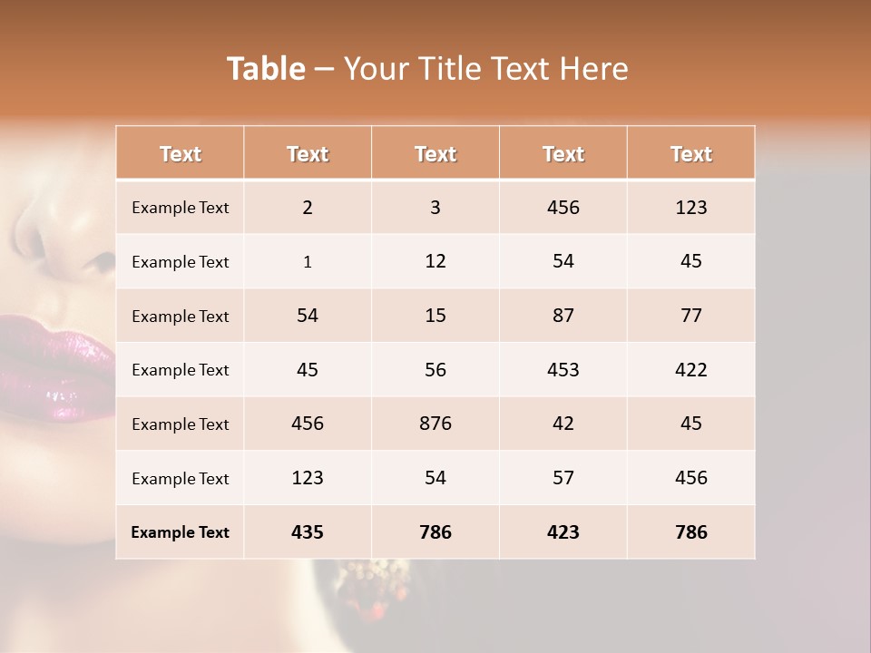 Cute Lip Face PowerPoint Template