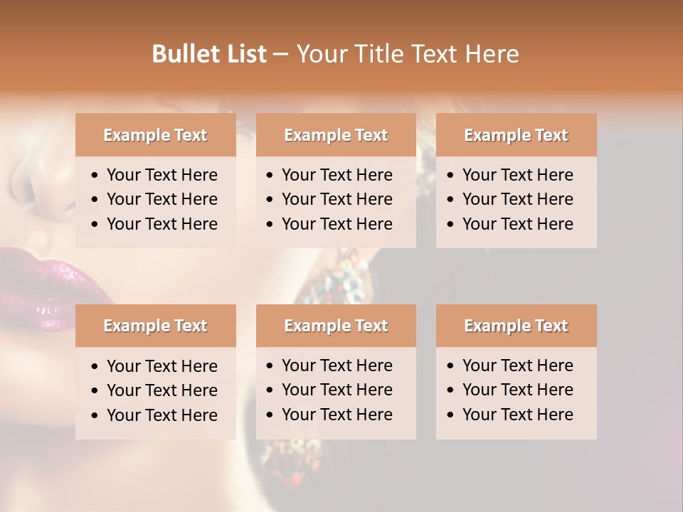 Cute Lip Face PowerPoint Template