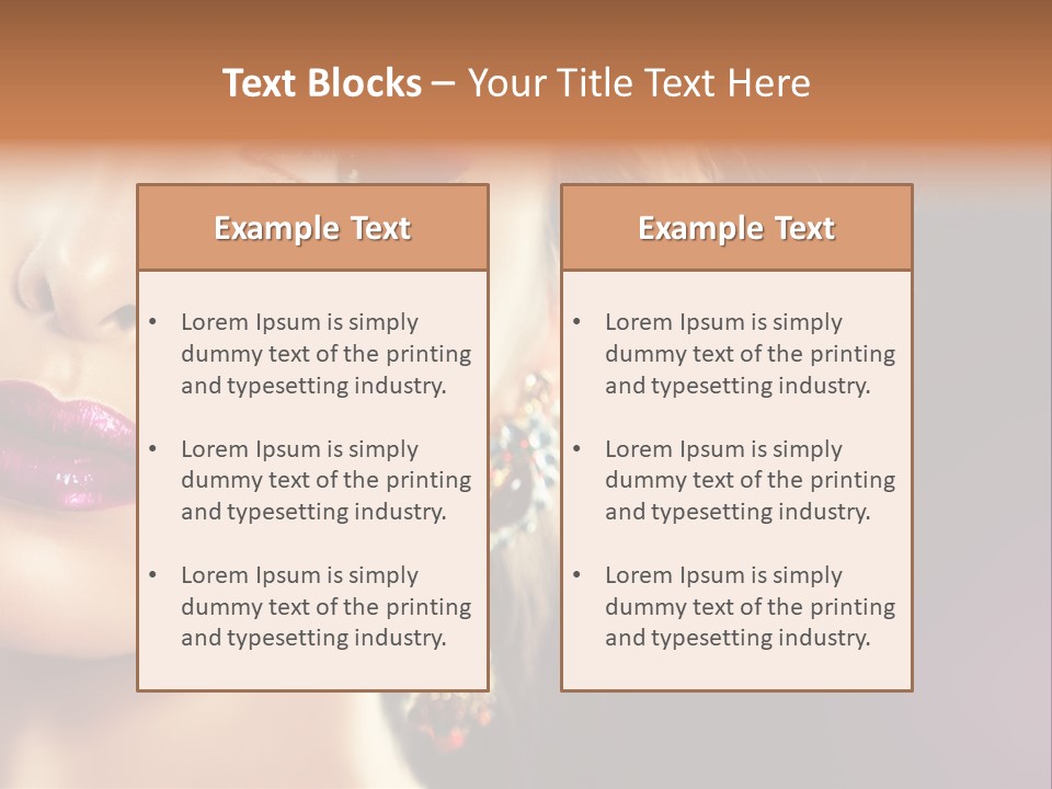 Cute Lip Face PowerPoint Template