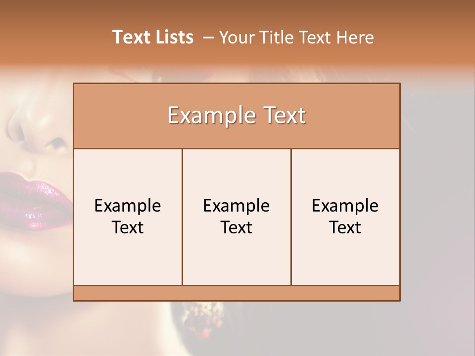 Cute Lip Face PowerPoint Template