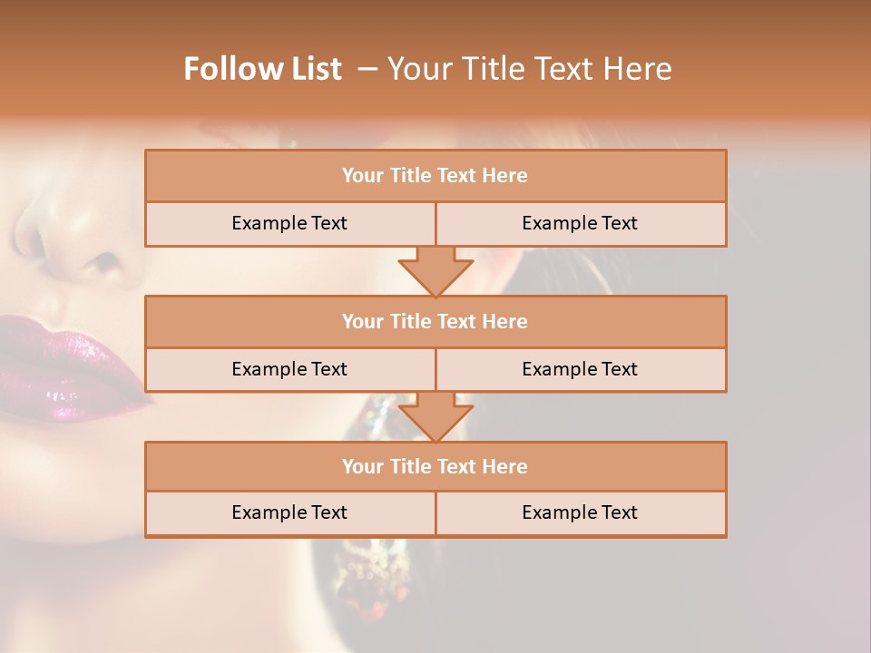 Cute Lip Face PowerPoint Template
