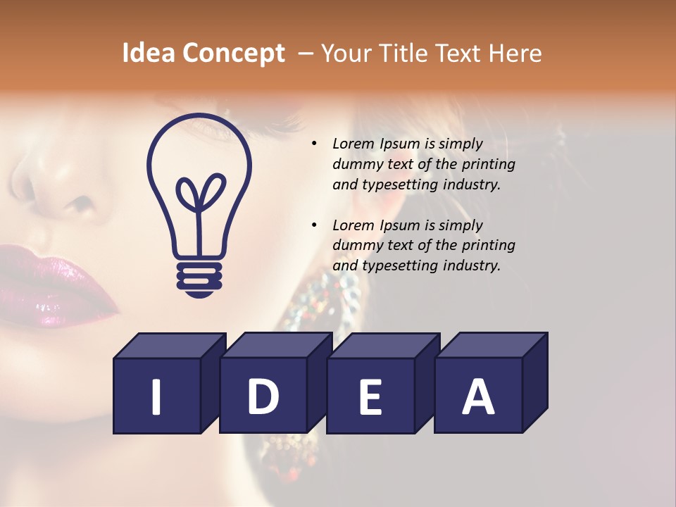 Cute Lip Face PowerPoint Template