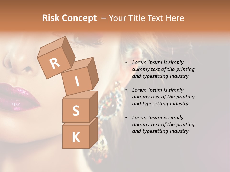 Cute Lip Face PowerPoint Template