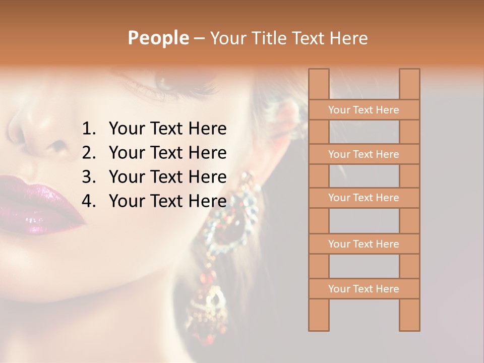 Cute Lip Face PowerPoint Template