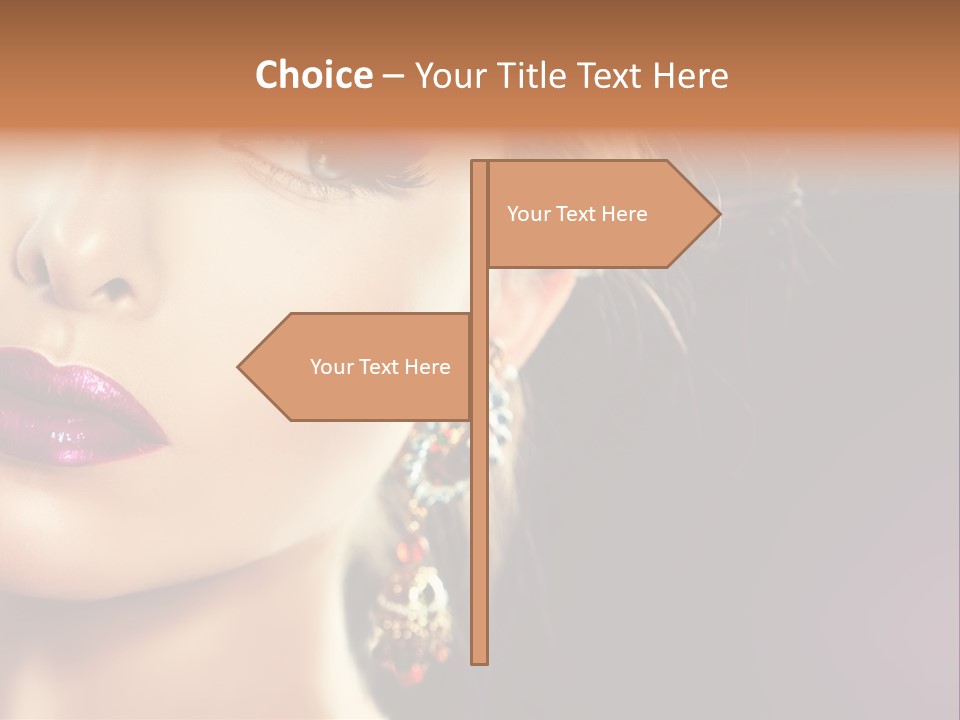 Cute Lip Face PowerPoint Template