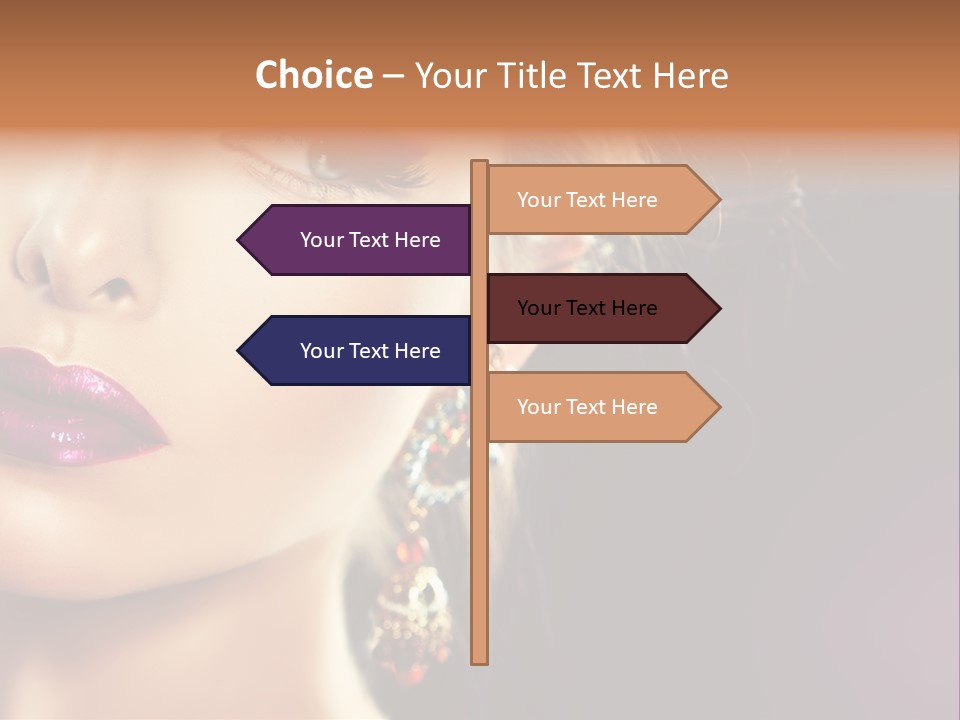 Cute Lip Face PowerPoint Template