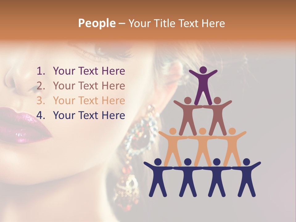 Cute Lip Face PowerPoint Template