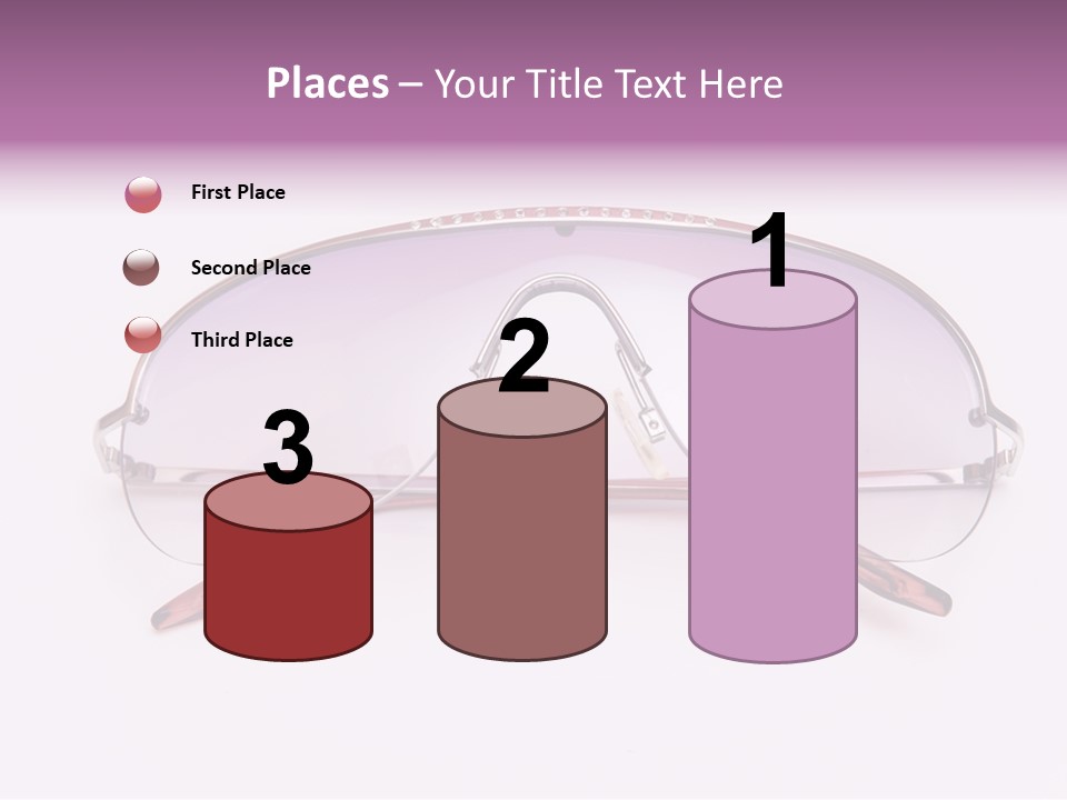 Cute Isolated Glasses PowerPoint Template