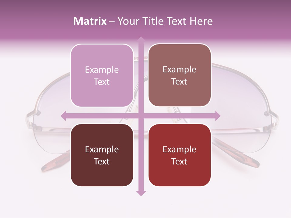 Cute Isolated Glasses PowerPoint Template