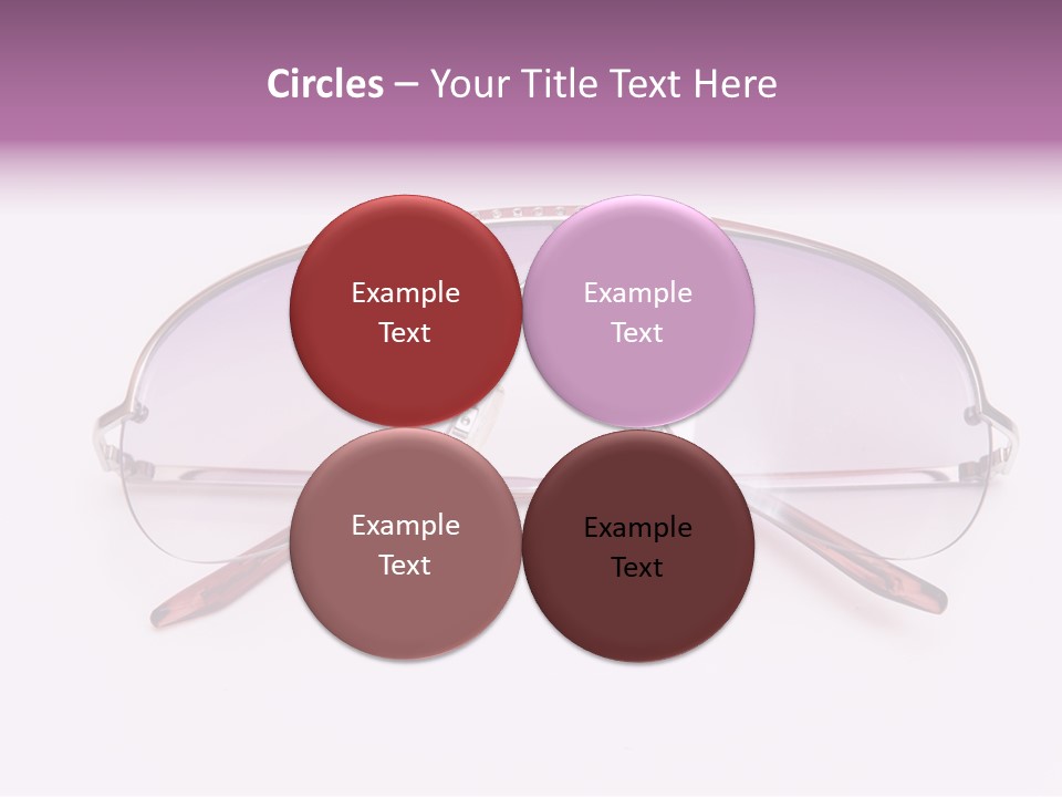 Cute Isolated Glasses PowerPoint Template