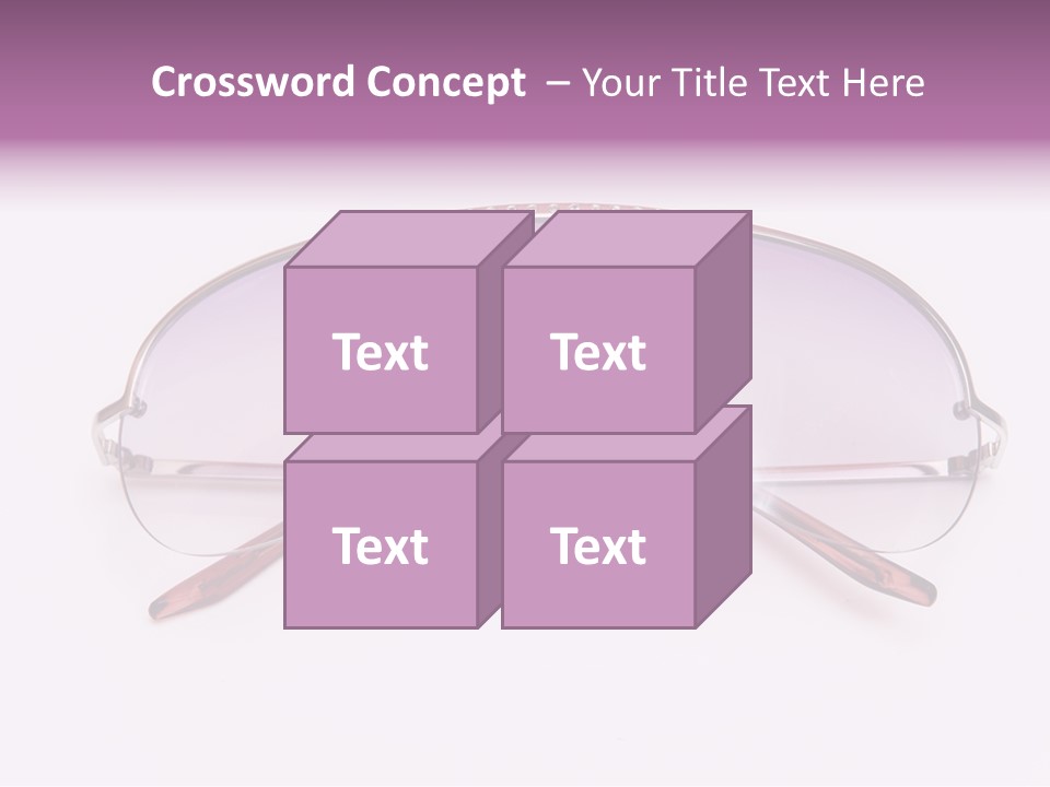 Cute Isolated Glasses PowerPoint Template