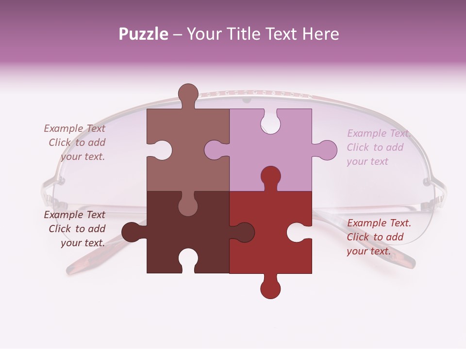 Cute Isolated Glasses PowerPoint Template