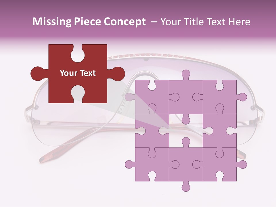 Cute Isolated Glasses PowerPoint Template