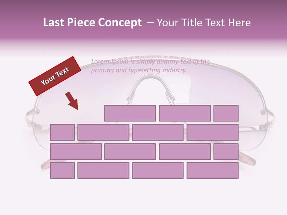 Cute Isolated Glasses PowerPoint Template