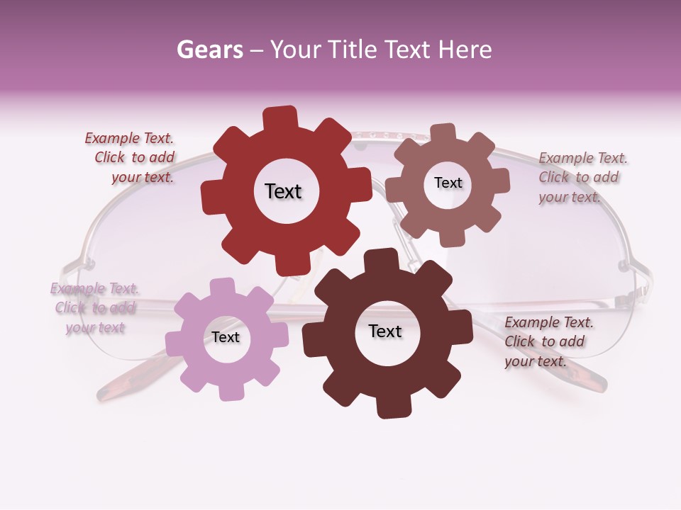 Cute Isolated Glasses PowerPoint Template