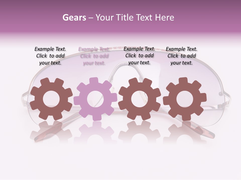 Cute Isolated Glasses PowerPoint Template