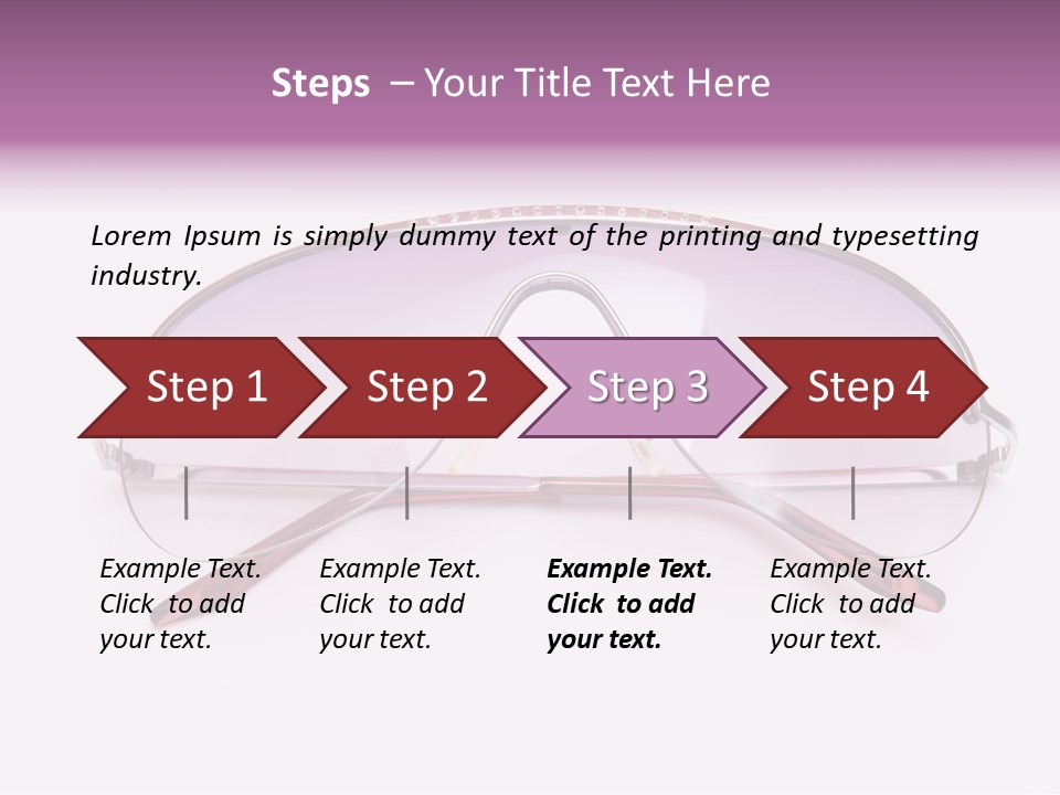 Cute Isolated Glasses PowerPoint Template