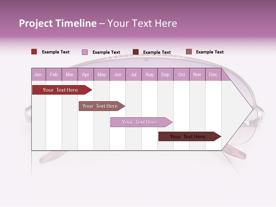 Cute Isolated Glasses PowerPoint Template