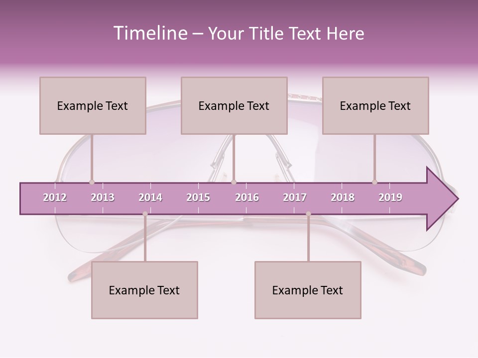 Cute Isolated Glasses PowerPoint Template
