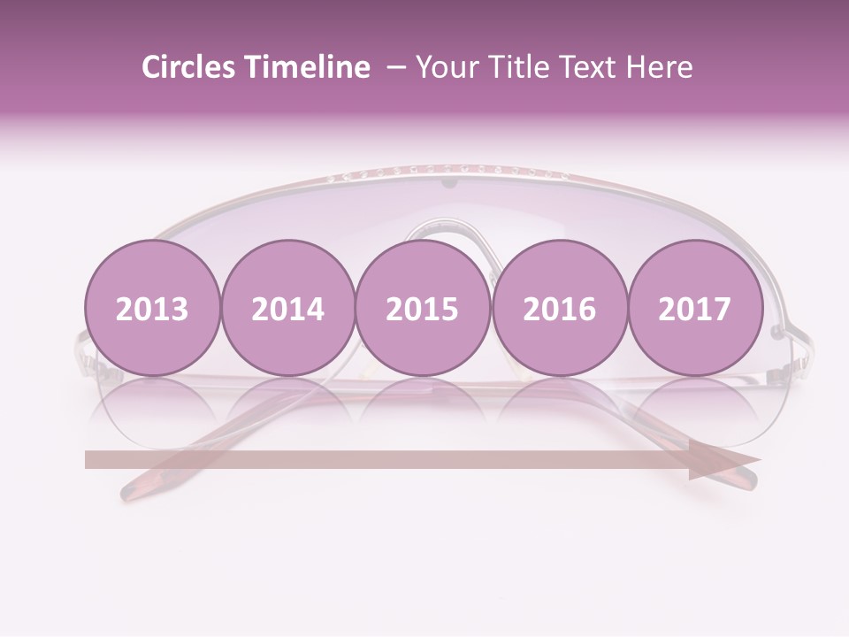 Cute Isolated Glasses PowerPoint Template